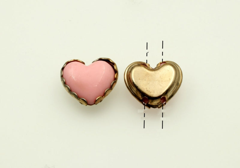 Heart Button  18mm x 16mm  100 For