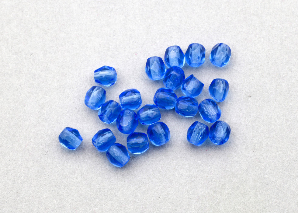 3mm Fire Polished Czech Beads<br>Sapphire<br>1,200 Beads For