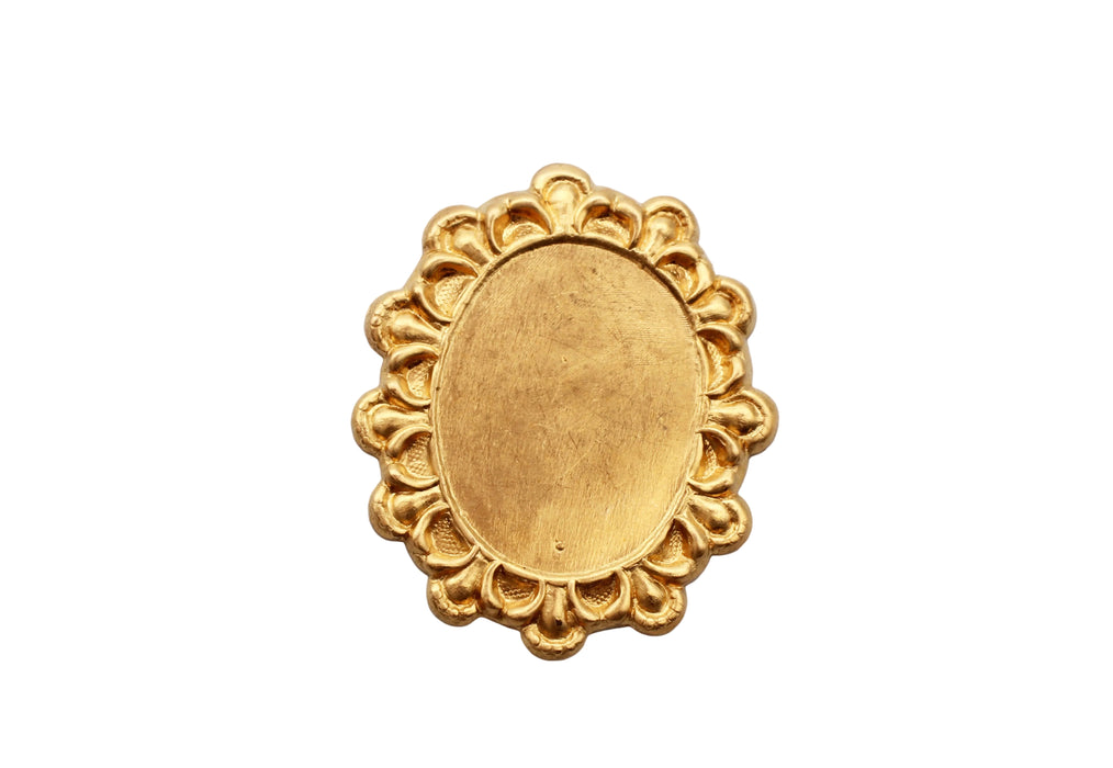 Flat Back Brass Setting <br> 36 Pieces For