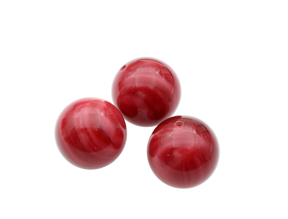 Marbled Plastic Beads<Br>20mm Round<br>1 Pound For