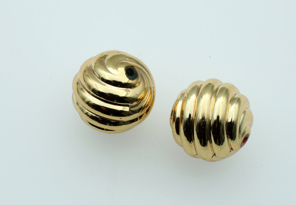 Gold plated beads 15mm 1/2 Gross For