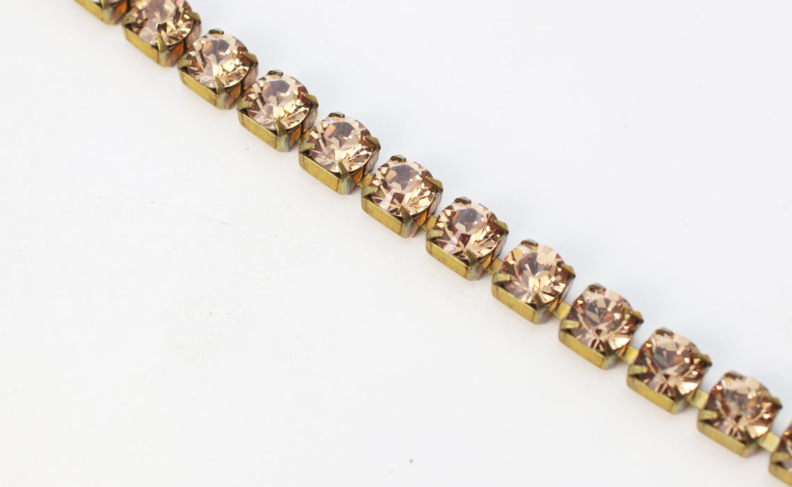 Swarovski Rhinestone Chain<br>29SS Faceted Round<br>4 Feet For