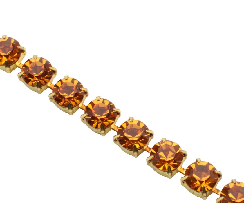 Swarovski  Rhinestone chain  40ss (8.4mm) Topaz  3 feet for