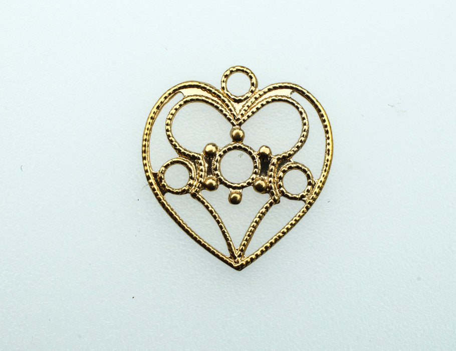 Filigree Heart Drop 100 Pieces For