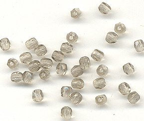 3mm Fire Polished Bead - Black Diamond 1 mass for