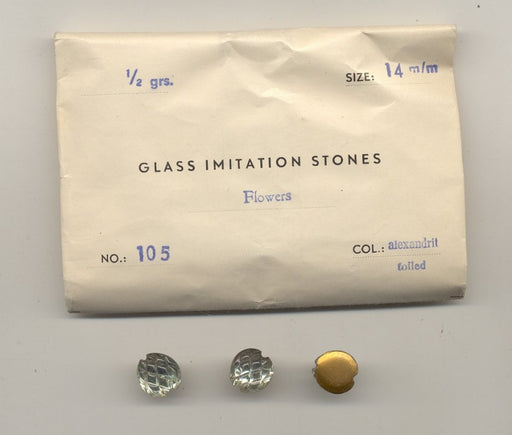 Vintage Fancy Glass Stones  14mm Alexandrite  1/2 gross for