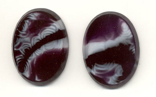 Glass Stone  40 x 30mm Oval  12 pieces for