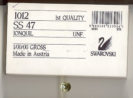 Swarovski Chatons  47ss Jonquille (Unfoiled)  1 gross for