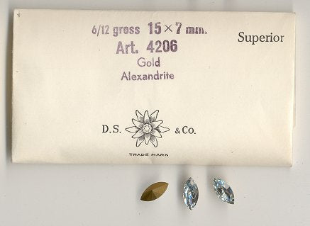 Swarovski ART #4206 Navettes  15 x 7mm Alexandrite  1 gross for