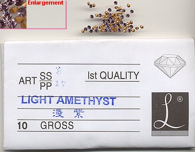 Machine Cut Chaton  17pp (2.35mm) Light Amethyst.   10 gross for
