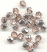 4mm Fire Polished Bead - Light Rose / Silver 1 mass for