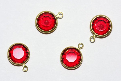 Swarovski Channel Set Stones 11mm (47ss)  Siam Ruby with 1 loop  1 gross for