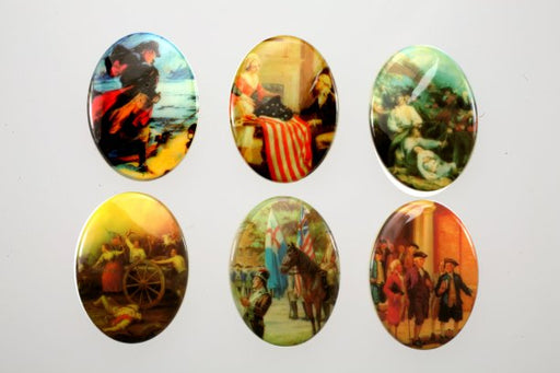 Plastic Limoges - 1776 Theme Assortment  2 dozen (2 pieces each scene) for