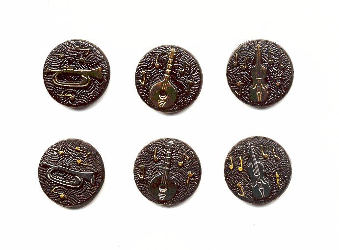 Glass Limoge  Musical Instruments Sets  1 gross for