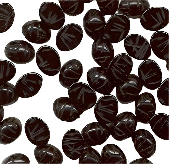 Scarab Stones  8 x 6mm Black Onyx  100 pieces for