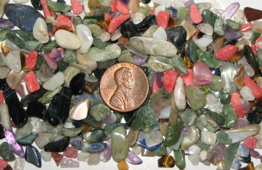 Tumbled Assorted Stone Chips.    1/2 pound for