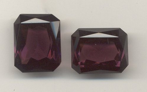 Octagon 25 x 20mm Amethyst (Unfoiled)  10 pieces for