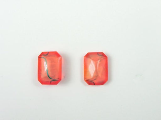 Octagon cabochon 18 x 13mm Orange  1 gross for 