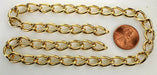 curb chain Gold Plated  15 inches  1 dozen for