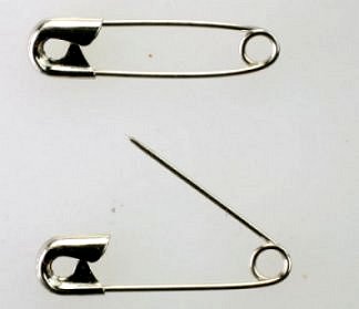 Safety pins  3/4 inches brass  10 gross for