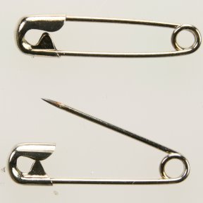 Safety pins  1 1/16 inches   Available In Nickel Or Gold  10 gross for