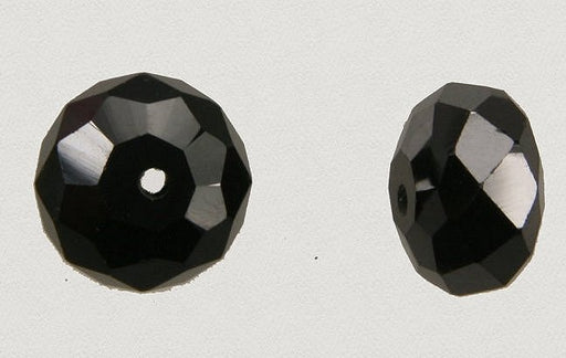 Cubic Zirconia bead  7mm Jet Black  36 pieces for