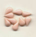 Glass Pearshape  10 x 6mm  Opaque Pink  3 gross for