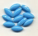 Glass Navettes  15 x 7mm Opaque Turquoise  1 gross for