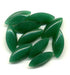 Glass Navettes  15 x 7mm Jade Green  1 gross for