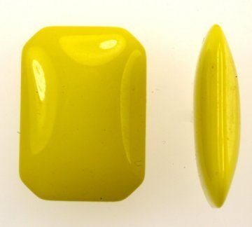 Glass Octagon  18 x 13mm Opaque Yellow  1 gross for