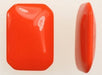 Glass Octagon  18 x 13mm Tangerine  1 gross for