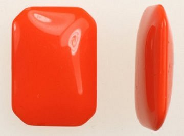Glass Octagon  18 x 13mm Tangerine  1 gross for