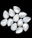 Glass Pearshape  25 x 18mm White Moonstone  1/2 gross for