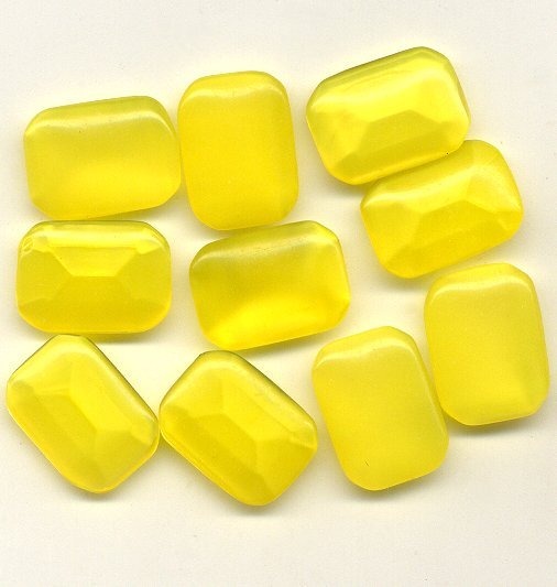 Glass Octagons  25 x 18mm Yellow Moonstone  1/2 gross for