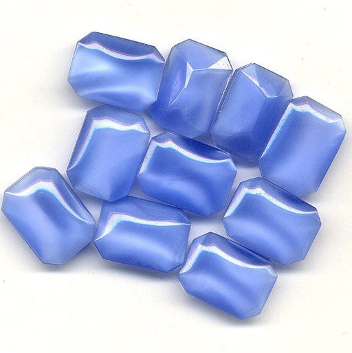 Glass Octagons  25 x 18mm Light Blue Moonstone  1/2 gross for