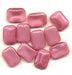 Glass Octagons  25 x 18mm Pink Moonstone  1/2 gross for