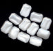 Glass Octagons  25 x 18mm White Moonstone  1/2 gross for