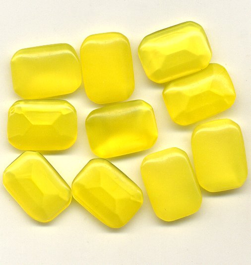 Glass Octagons  18 x 13mm Yellow Moonstone  1 gross for