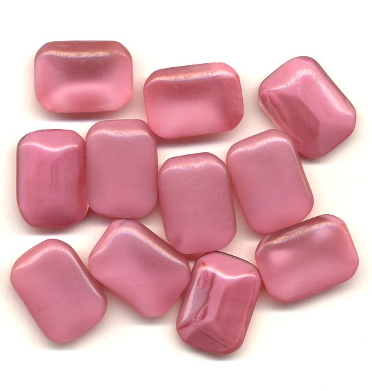 Glass Octagons  18 x 13mm Pink Moonstone  1 gross for