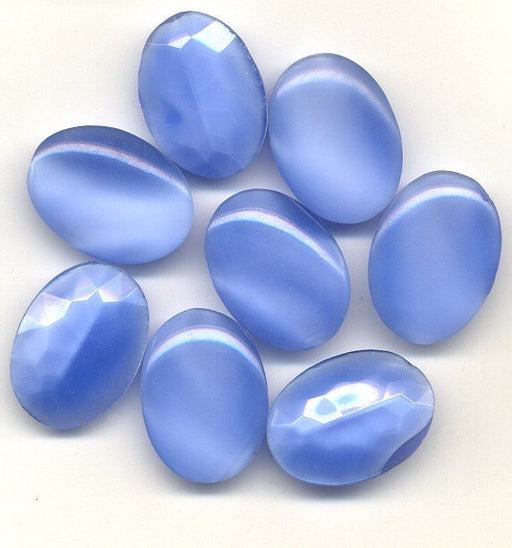 Glass Ovals  25 x 18mm Light Blue Moonstone  1/2 gross for