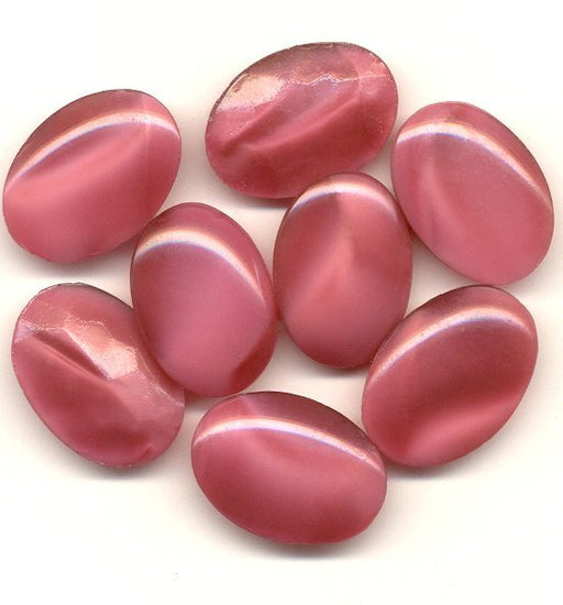 Glass Ovals  25 x 18mm Pink Moonstone  1/2 gross for