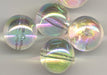17mm Plastic Bead Clear with AB Coating 1 gross for