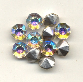 Glass Rhinestones  Crystal Aurora Borealis in Medium sizes  2 gross per order
