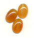 Flat Back Glass  Ovals  25 x 18mm  Amber  2 dozen for