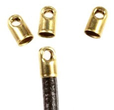 End Caps Brass  For 3mm cord  1 Gross For