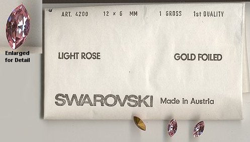 Swarovski ART #4200 Navettes  12 x 6mm  1 gross for