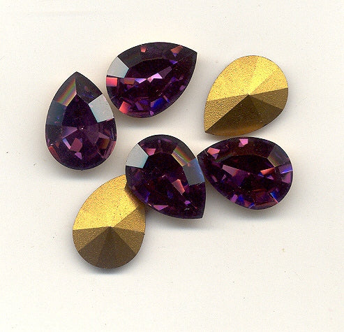 Swarovski ART #4326 Pearshapes  18 x 13mm Gemstone Colors  2 dozen for