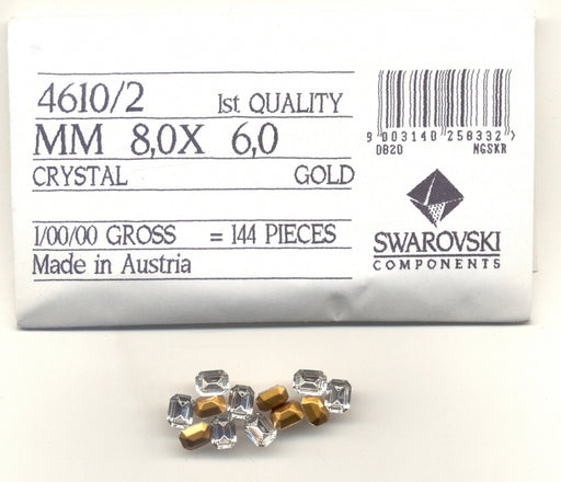 Swarovski ART #4610/2 TTC Octagons  8 x 6mm Gemstone Colors  1 gross for