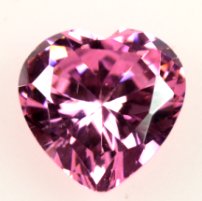 Cubic Zirconia Heart   4mm Pink  100 pieces for