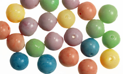 12mm Glass Beads  Pastel Colors  1 Pound For